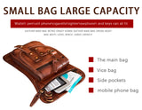 Bolsa de cintura punk masculina de couro legítimo, estilo cow boy, bolsa de quadril
